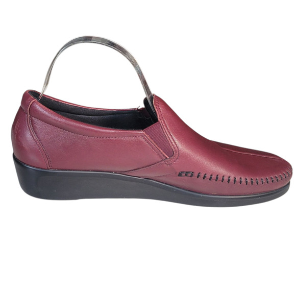 SAS Burgundy Leather Loafers 11M Comfort USA - Picture 1 of 12